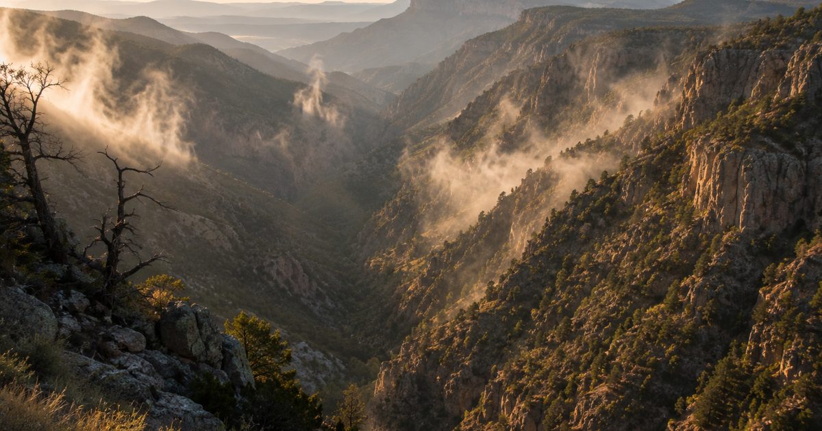 Snow-capped peaks above clouds at alpine sunset, western hunting wilderness